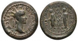 Roman Provincial
Caligula Æ 21mm of Magnesia ad Sipylum, Lydia. AD 37-41. ΓAION KAICAPA CЄBACTON, radiate head to right / MAΓNHTΩN AΠO CIΠYΛOY, ΓEP-M ...
