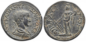 Roman Provincial
LYCIA.Aperlae.Gordian III 238-244. Ae. AVT KAI M ANT ΓOPΔIANOC CЄB. Laureate, draped and cuirassed bust right. ΑΠƐΡΛƐΙΤ ωN Tyche stan...