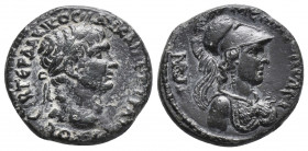 Roman Provincial
Pamphylia. Attalea,Trajan AD 116-117. Α Κ ΤΡΑΙΑΝΟС ΠΑΡΘΙΚΟС, laureate and draped bust right / ΑΤΤΑΛΕωΝ, helmeted bust of Athena right...