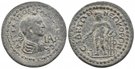 Roman Provincial
PAMPHYLIA. Side. Gallienus, 253-268. 11 Assaria Ae , after 260. ΑΥΤ ΚAI ΠO ΛΙΚ ΓΑΛΛΙΗΝΟC CΕ Laureate, draped and cuirassed bust of Ga...