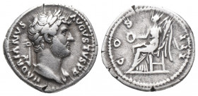 Roman Imperial 
Hadrian. AD 117-138 Ar Denarius . Rome, . HADRIANVS AVGVSTVS, laureate bust of Hadrian right, slight drapery on far shoulder. Reverse:...