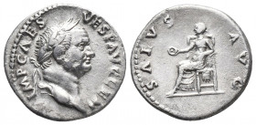 Roman Imperial
Vespasian. AD 69-79. AR Denarius . Rome mint. Struck AD 73. Laureate head right / Salus seated left, holding patera. 
Weight: 3.3 g Dia...