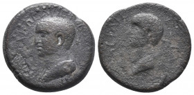 Greek
KINGS of ARMENIA MINOR. Aristoboulos, with Salome. AD 54-92. Ae Dated RY 13 (AD 66/7). Diademed and draped bust of Aristobulus left; [date in le...