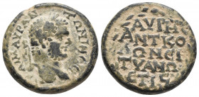 Roman Provincial
CAPPADOCIA. Tyana. Caracalla 198-217. Ae. Dated RY 16 (212/3).AVP ANTΩNINOC.Laureate, draped and cuirassed bust right. ANT KOΛΩNI / T...
