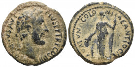 Roman Provincial 
PISIDIA. Antioch. Antoninus Pius 138-161. Ae. : ANTONINVS AVG PIVS P P TR P COS IIII.Laureate head right. FORTVNA COLONIAE ANTIOCH.
...