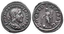 Roman Imperial
Maximinus I AR Denarius. Rome, AD 235-236. IMP MAXIMINVS PIVS AVG, laureate, draped and cuirassed bust to right / PROVIDENTIA AVG, Prov...
