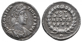 Roman Imperial
Constantius II. AD 337-361. AR Siliqua . Constantinople mint, 1st officina. Struck AD 351-355. Pearl-diademed, draped, and cuirassed bu...