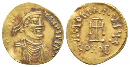 Byzantine 
Constantine IV Pogonatus AV Tremissis. Constantinople, AD 668-685. ∂ N CONSƮANƮINЧS P P AV, diademed, draped and cuirassed bust right / VIC...