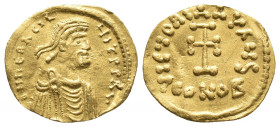 Byzantine
Heraclius AV Tremissis. Constantinople, AD 610-613. δ N hЄRACLIЧS Ʈ P P [AV], diademed and cuirassed bust to right / VICTORIA AVGЧ S, cross ...