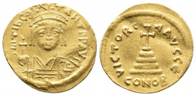 Byzantine Coins
TIBERIUS II CONSTANTINE 578-582 . GOLD Solidus. Constantinople
Obv: δ M TIЬ CONSTANT P P AVI. Crowned, draped and cuirassed bust facin...