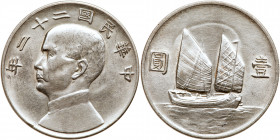China-Republic. "Junk" Dollar, Year 22 (1933). EF