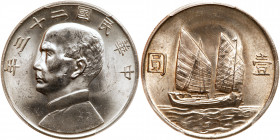China-Republic. "Junk" Dollar, Year 23 (1934). PCGS MS62