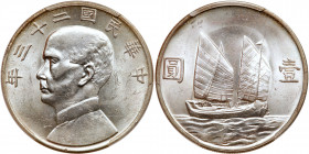 China-Republic. "Junk" Dollar, Year 23 (1934). PCGS MS62