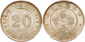 Chinese Provinces: Kwangtung. 20 Cents, Year 9 (1920). PCGS MS62