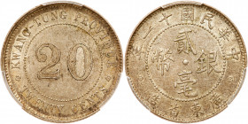 Chinese Provinces: Kwangtung. 20 Cents, Year 11 (1922). PCGS AU55