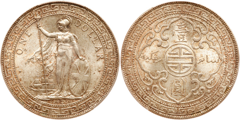 Great Britain. Trade Dollar, 1925 (London). KM-T5; Prid-25. Attractive tan tone ...