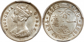 Hong Kong. 10 Cents, 1892. PCGS MS61