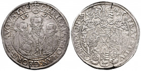 Germany. Christian II, Johann Georg y August. Taler. 1597. Dresden. HB. (Dav-9820). Ag. 29,09 g. Flan cracks. Choice VF. Est...300,00. 


 SPANISH ...