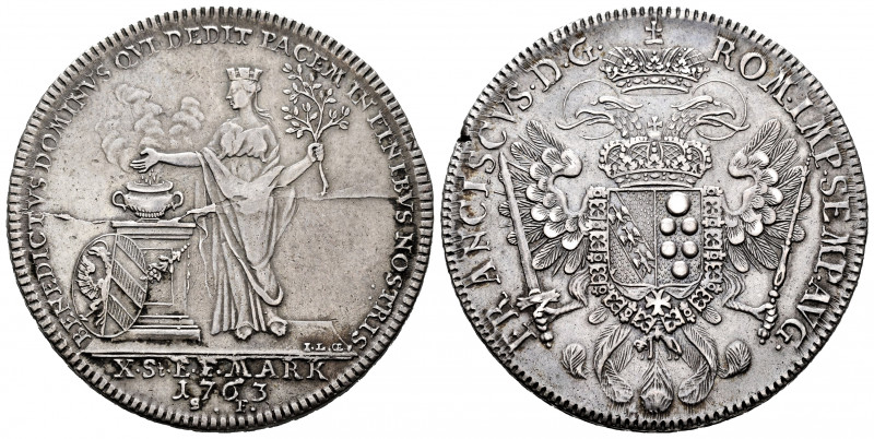 Germany. Franz I. Taler. 1763. Nuremberg. (Dav-2488). (Kellner-340). Ag. 27,86 g...
