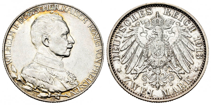 Germany. Prussia. Wilhelm II. 2 mark. 1913. Berlin. A. (Km-533). Ag. 11,12 g. XF...