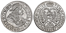 Austria. Leopold I. 6 kreuzer. 1675. SHS Breslau. (Herinek 1205). Ag. 2,92 g. Almost UNC. Est...70,00. 


 SPANISH DESRCIPTION: Austria. Leopold I....