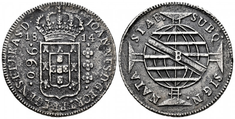 Brazil. Joao, Prince Regent. 960 reis. 1814. Bahía. B. (Km-307.1). Ag. 24,85 g. ...