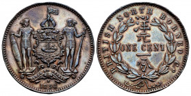 British North Borneo. 1 cent. 1896. Heaton. H. (Km-2). Ae. 9,33 g. Minor nicks on edge. Choice VF. Est...60,00. 


 SPANISH DESRCIPTION: British No...