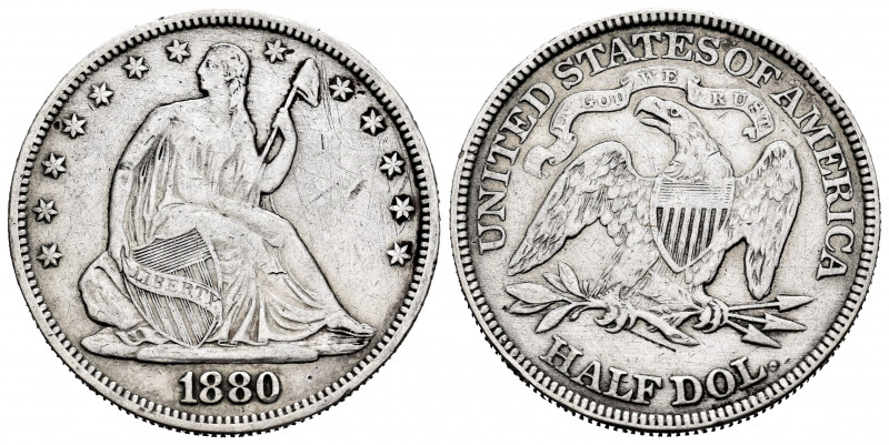 United States. Half dollar. 1880. Philadelphia. (Km-A99). Ag. 12,31 g. Rare. VF....