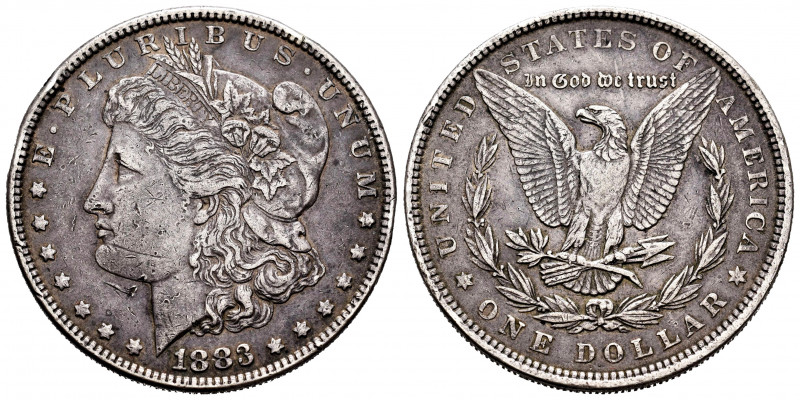 United States. 1 dollar. 1883. Philadelphia. (Km-110). Ag. 26,67 g. Knocks on ed...