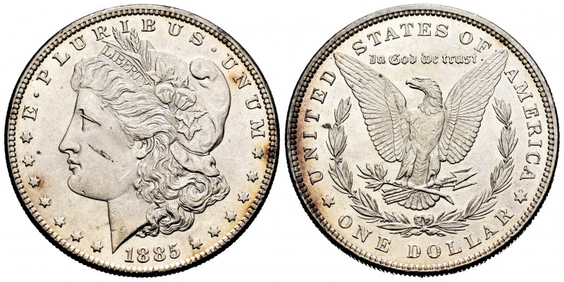 United States. 1 dollar. 1885. Philadelphia. (Km-110). Ag. 26,74 g. Original lus...