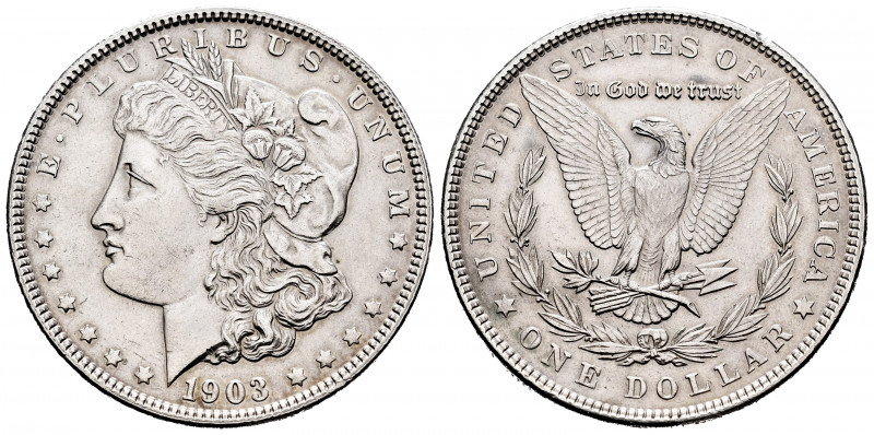 United States. 1 dollar. 1903. Philadelphia. (Km-110). Ag. 27,60 g. Minor nick o...