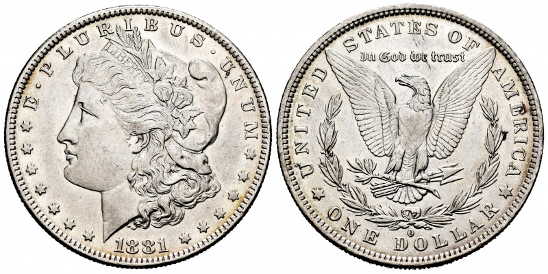 United States. 1 dollar. 1881. New Orleans. O. (Km-110). Ag. 26,63 g. XF. Est......