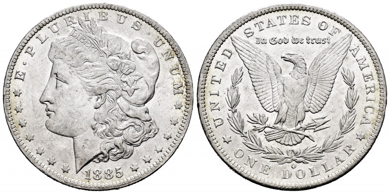 United States. 1 dollar. 1885. New Orleans. O. (Km-110). Ag. 26,69 g. Original l...