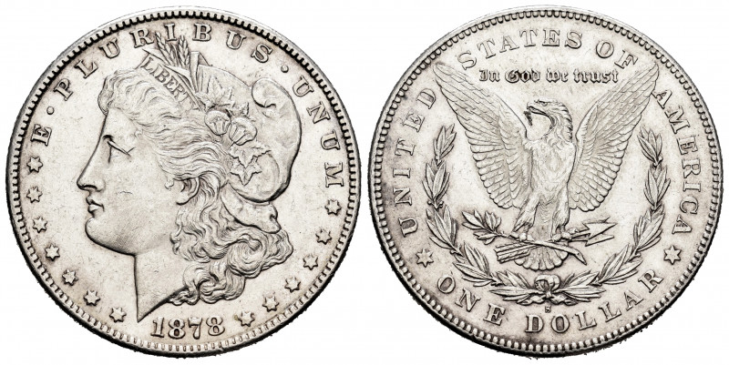 United States. 1 dollar. 1878. San Francisco. S. (Km-110). Ag. 26,80 g. XF. Est....