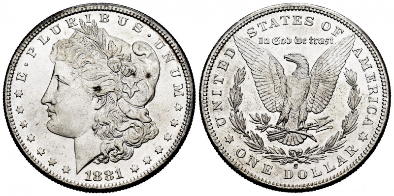 United States. 1 dollar. 1881. San Francisco. S. (Km-110). Ag. 26,78 g. Original...