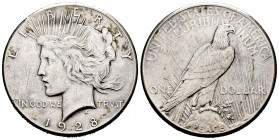 United States. 1 dollar. 1928. Philadelphia. (Km-150). Ag. 26,61 g. Minor nick on edge. Hairlines. Scarce. Choice VF. Est...200,00. 


 SPANISH DES...