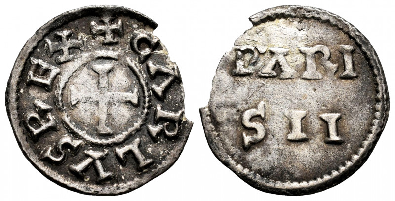 France. Charles le Chauve (840-877). Dinero. 840-887 d.C. Paris. (M&G-826). (Mec...