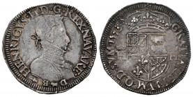 France. Henri III of Navarra, II of Béarn (1572-1589). Teston. 1573. Pau. (Duplessy-1313). Ag. 9,44 g. Tone. Scarce. VF. Est...200,00. 


 SPANISH ...
