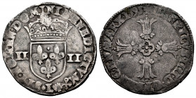 France. Henri IV. 1/4 ecu. 1595. Bayonne. L. (Duplessy-1224). (Ciani-1517). Ag. 9,38 g. Choice VF. Est...90,00. 


 SPANISH DESRCIPTION: Francia. H...