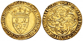France. Charles VI. Ecu d´or à la couronne. (1380-1422). (Dav-369). (Fried-291). Au. 3,83 g. Metal test. Choice VF. Est...400,00. 


 SPANISH DESRC...