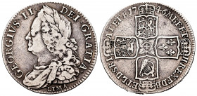 Great Britain. George II. 1/2 crown. 1746. Lima. (Km-584). Ag. 14,79 g. Scarce. VF/Choice VF. Est...180,00. 


 SPANISH DESRCIPTION: Gran Bretaña. ...