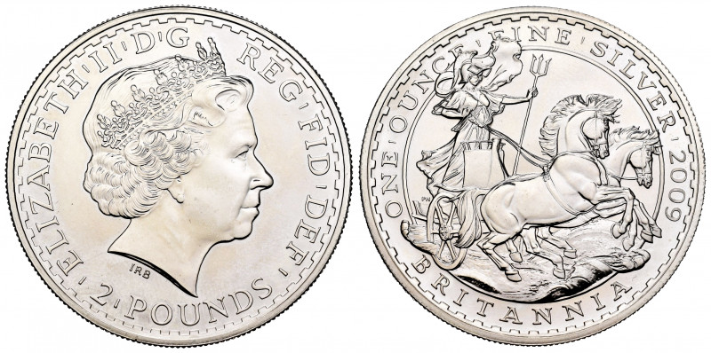 Great Britain. Elizabeth II. 2 pounds. 2009. 32,29 g. Slightly cleaned. UNC. Est...