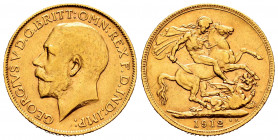 Great Britain. George V. 1 sovereign. 1912. (Km-820). Au. 7,95 g. Minor nicks on edge. Choice VF. Est...300,00. 


 SPANISH DESRCIPTION: Gran Breta...