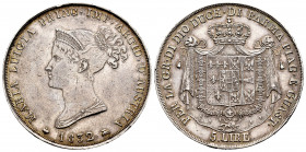 Italy. Parma. Maria Luigia. 5 lire. 1832. (Km-C30). (Pagani-7). Ag. 24,95 g. Nicks on edge. Scarce. Choice VF/Almost XF. Est...275,00. 


 SPANISH ...