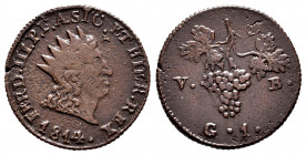 Italy. Ferdinando III. 1 grano. 1814. Naples. VB. (Km-247). Ae. 2,51 g. Almost VF. Est...30,00. 


 SPANISH DESRCIPTION: Italia. Ferdinando III. 1 ...
