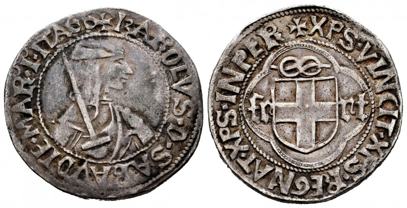 Italy. Savoia. Carlo I il Guerriero. Testone. (1482-1490). (Mir-227c). (Mir-227c...