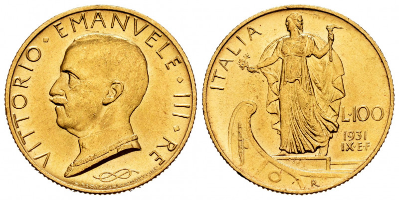 Italy. Vittorio Emanuele III. 100 lire. 1931 - IX. Rome. R. (Km-72). (Pagani-646...