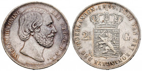 Low Countries. Willem II. 2 1/2 gulden. 1869. (Km-82). Ag. 24,85 g. VF. Est...25,00. 


 SPANISH DESRCIPTION: Países Bajos. Willem II. 2 1/2 gulden...