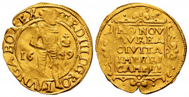 Low Countries. Ferdinand III. 1 ducat. 1649. Kampen. (Delmonte-1117). (Fried-161). Au. 3,49 g. Planchet crack. VF. Est...300,00. 


 SPANISH DESRCI...