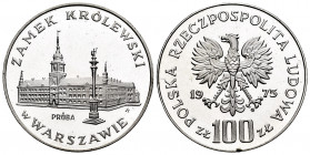 Poland. 100 zlotych. 1975. Warsaw. (Km-Y76). Ag. 16,46 g. Royal castle in Warsaw. Original case somewhat deteriorated. PR. Est...25,00. 


 SPANISH...